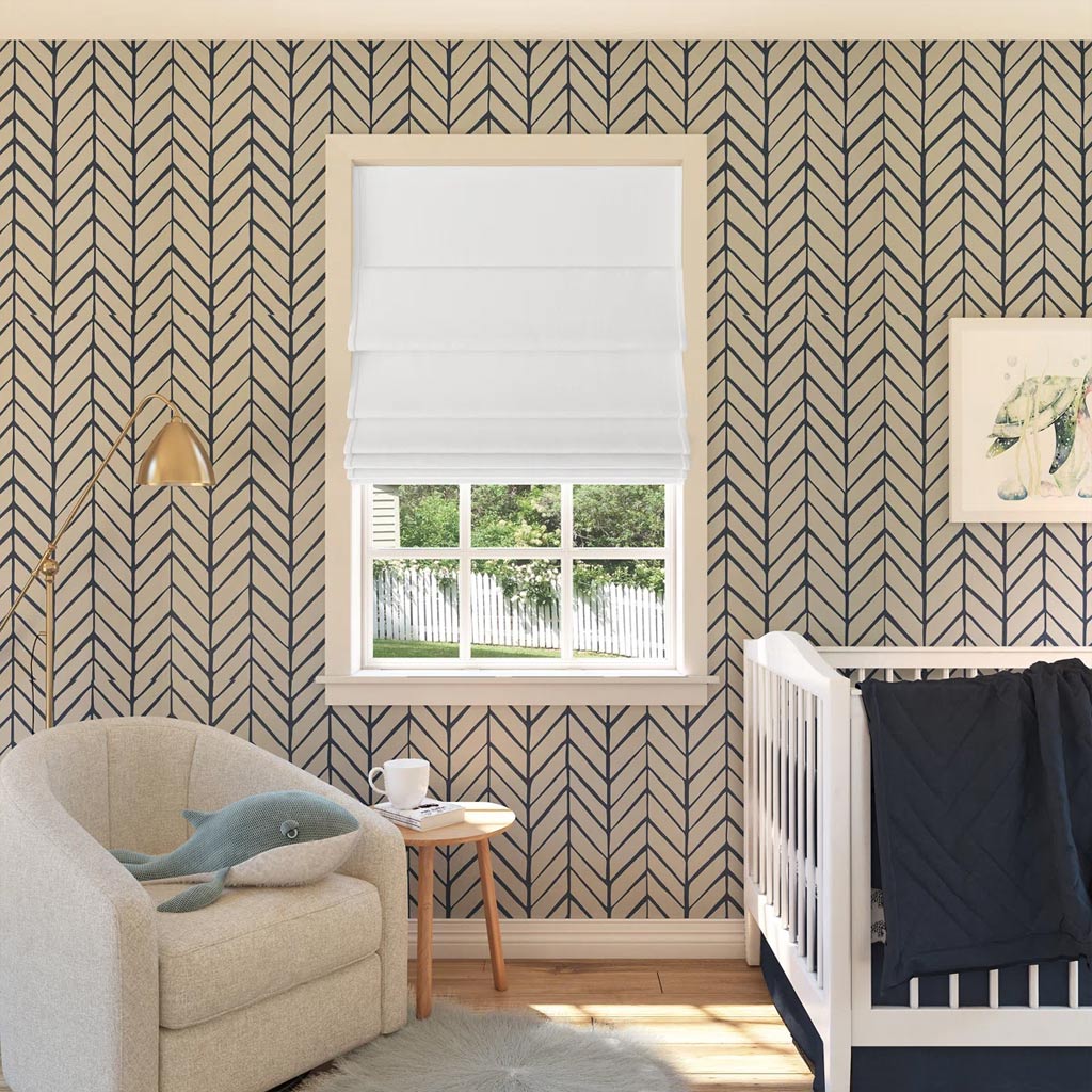 Zero Sunlight Pleated 100% Blackout Cordless Roman Shade