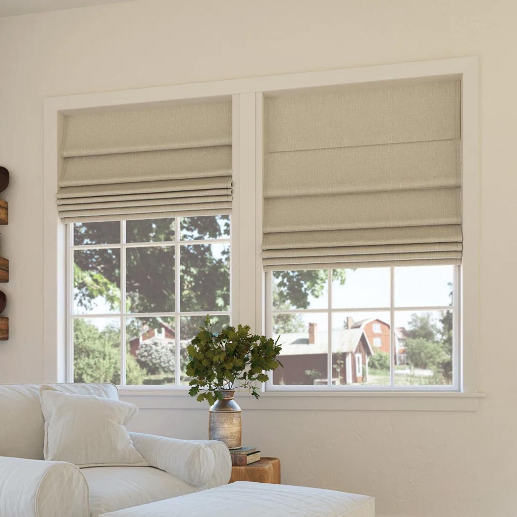 Zero Sunlight Pleated 100% Blackout Cordless Roman Shade