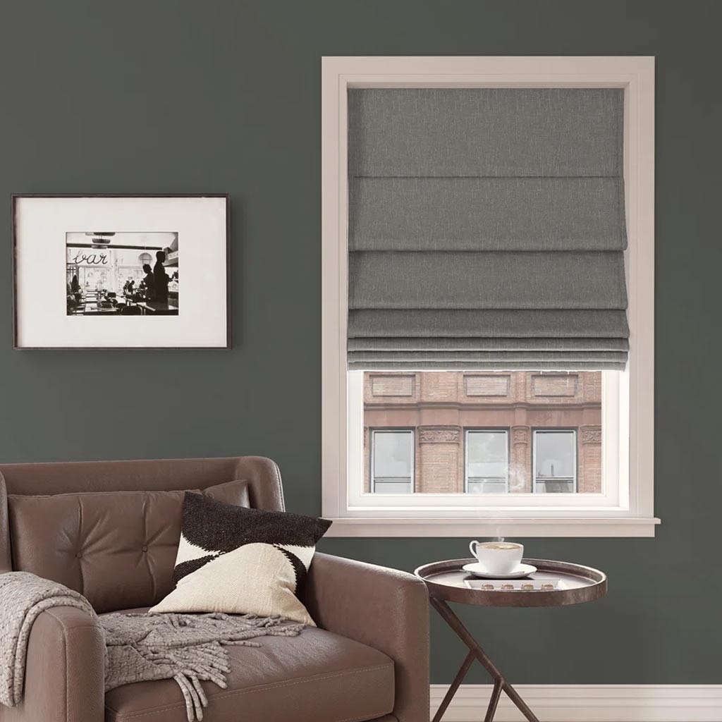 Zero Sunlight Pleated 100% Blackout Cordless Roman Shade
