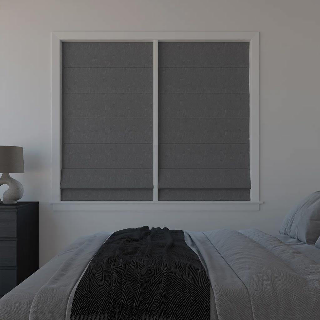 Zero Sunlight Pleated 100% Blackout Cordless Roman Shade