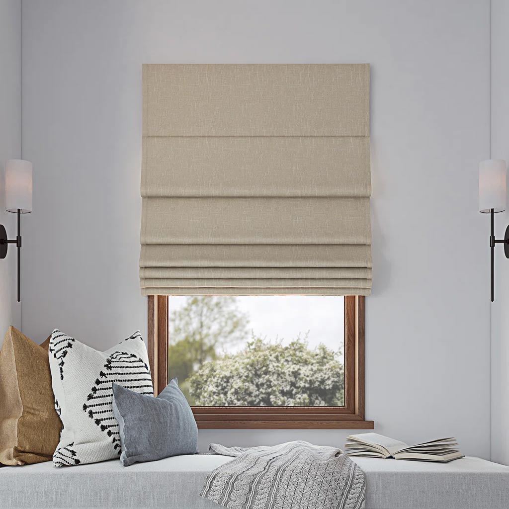 Zero Sunlight Pleated 100% Blackout Cordless Roman Shade