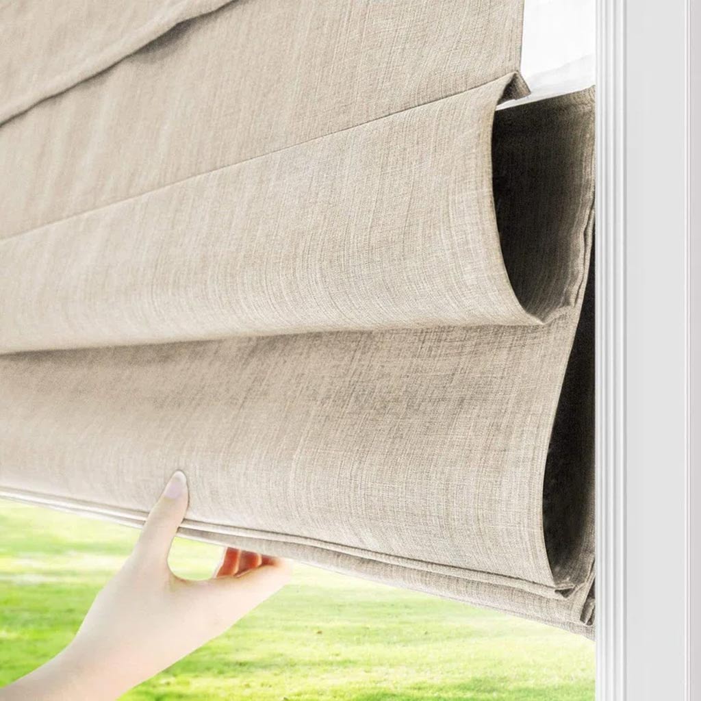Light Filtering Pleated Roman Shade