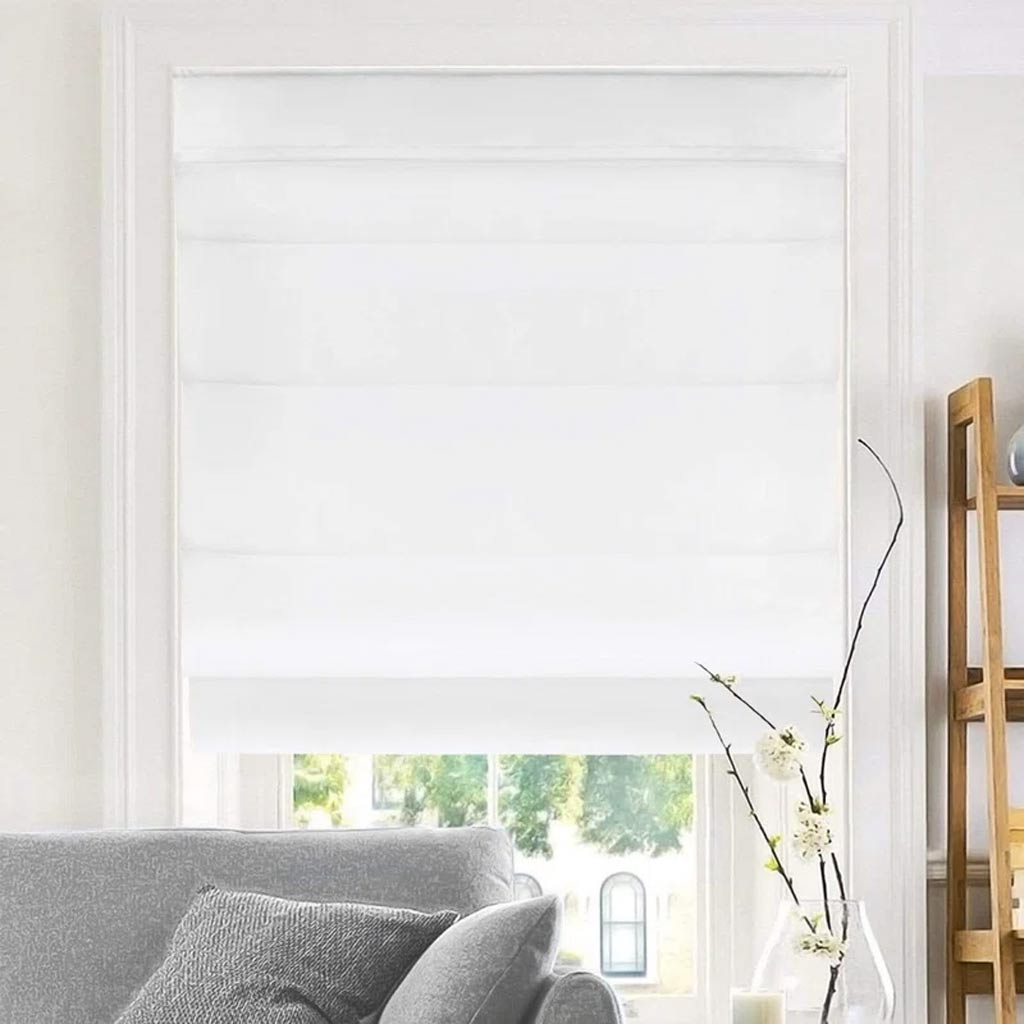 Light Filtering Pleated Roman Shade