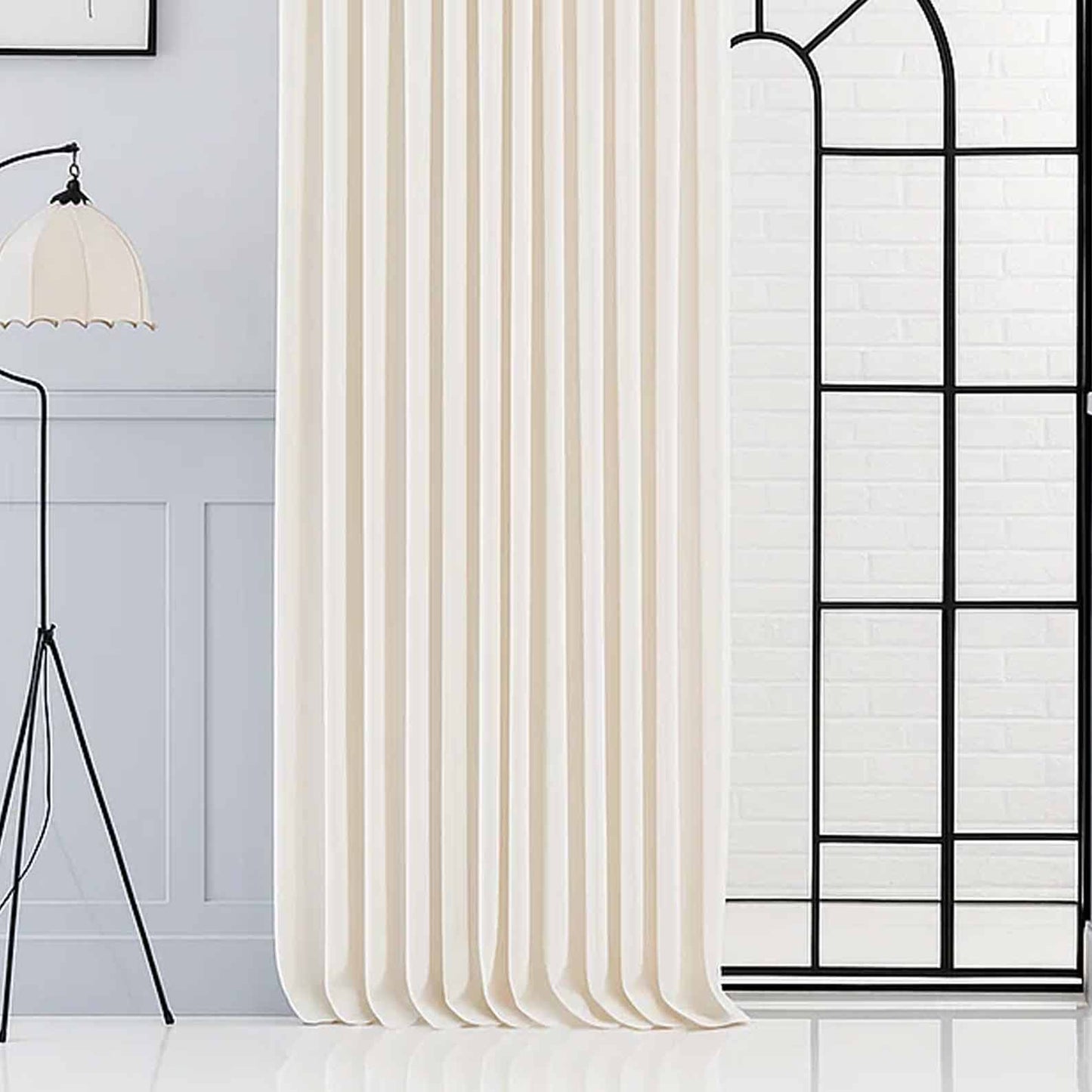 Pinch Pleat Custom 100% Blackout Linen Curtains