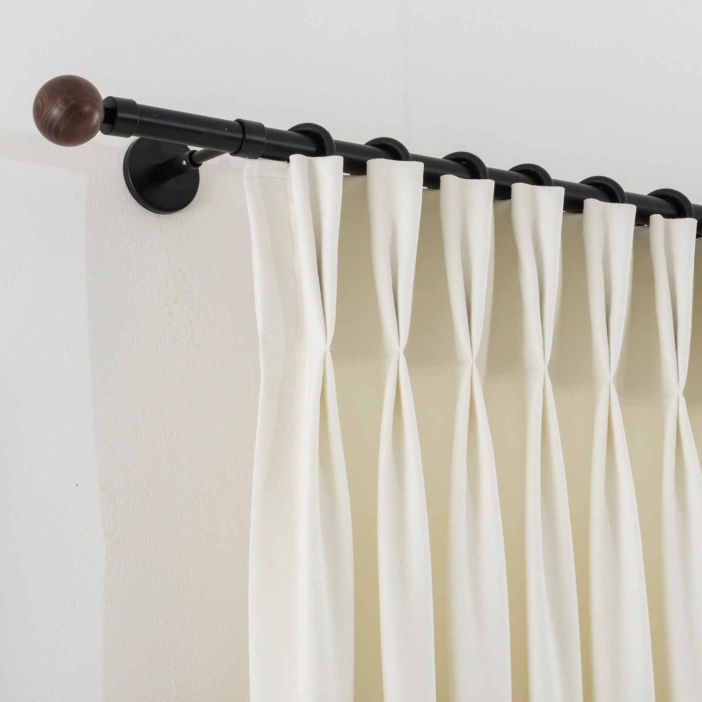 Pinch Pleat Custom 100% Blackout Linen Curtains