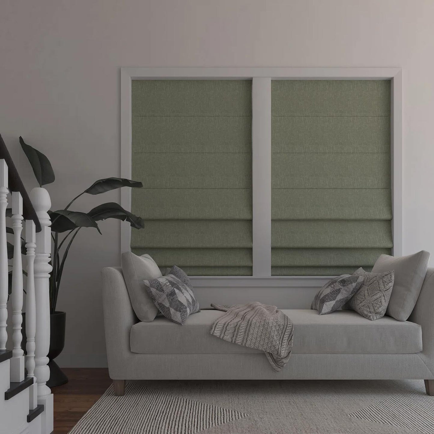 Pleated Curtain 100% Blackout Cordless Roman Shade