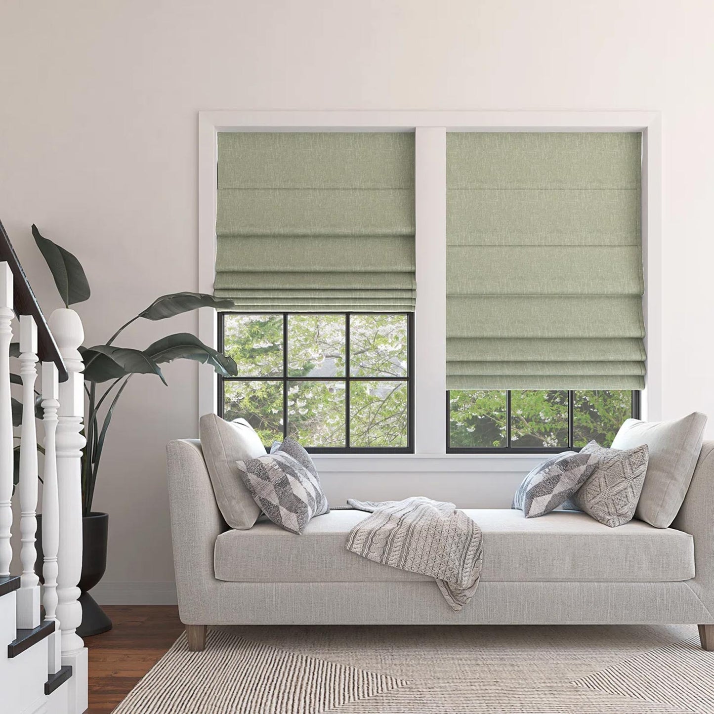 Pleated Curtain 100% Blackout Cordless Roman Shade