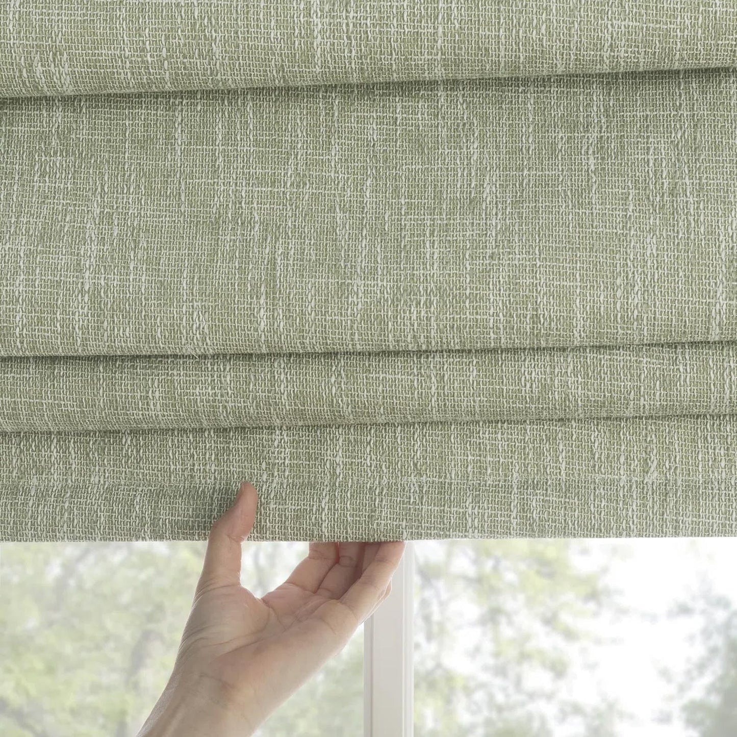 Pleated Curtain 100% Blackout Cordless Roman Shade