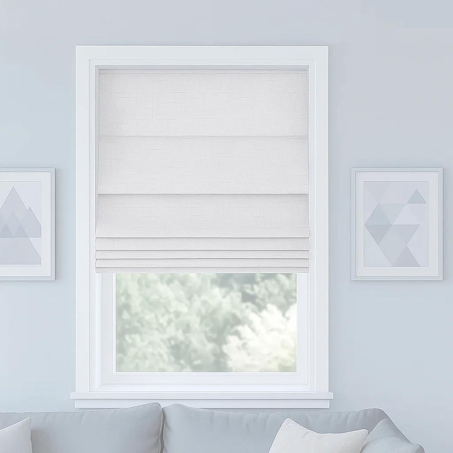 Pleated Curtain 100% Blackout Cordless Roman Shade