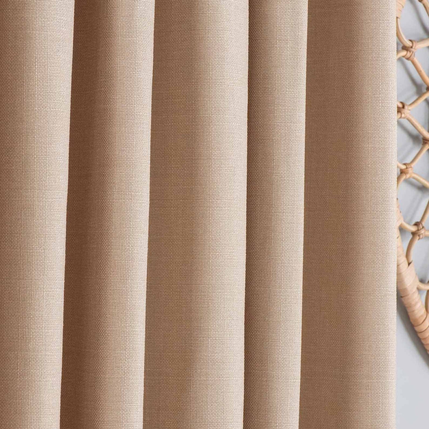 Pleated Extra Wide Triple Pinch Pleat Linen Curtains For Living Room detailed drawing