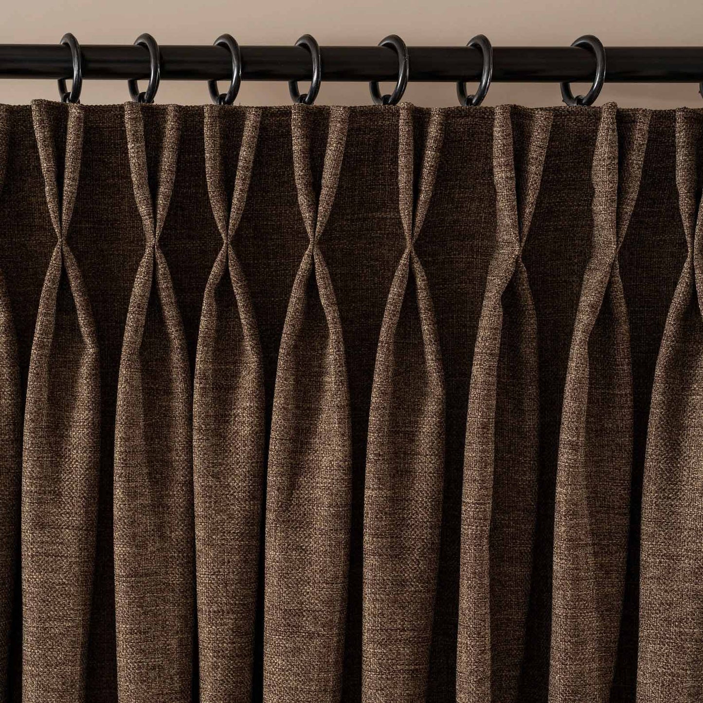 Pleated Linen Custom Size Curtains Maroon
