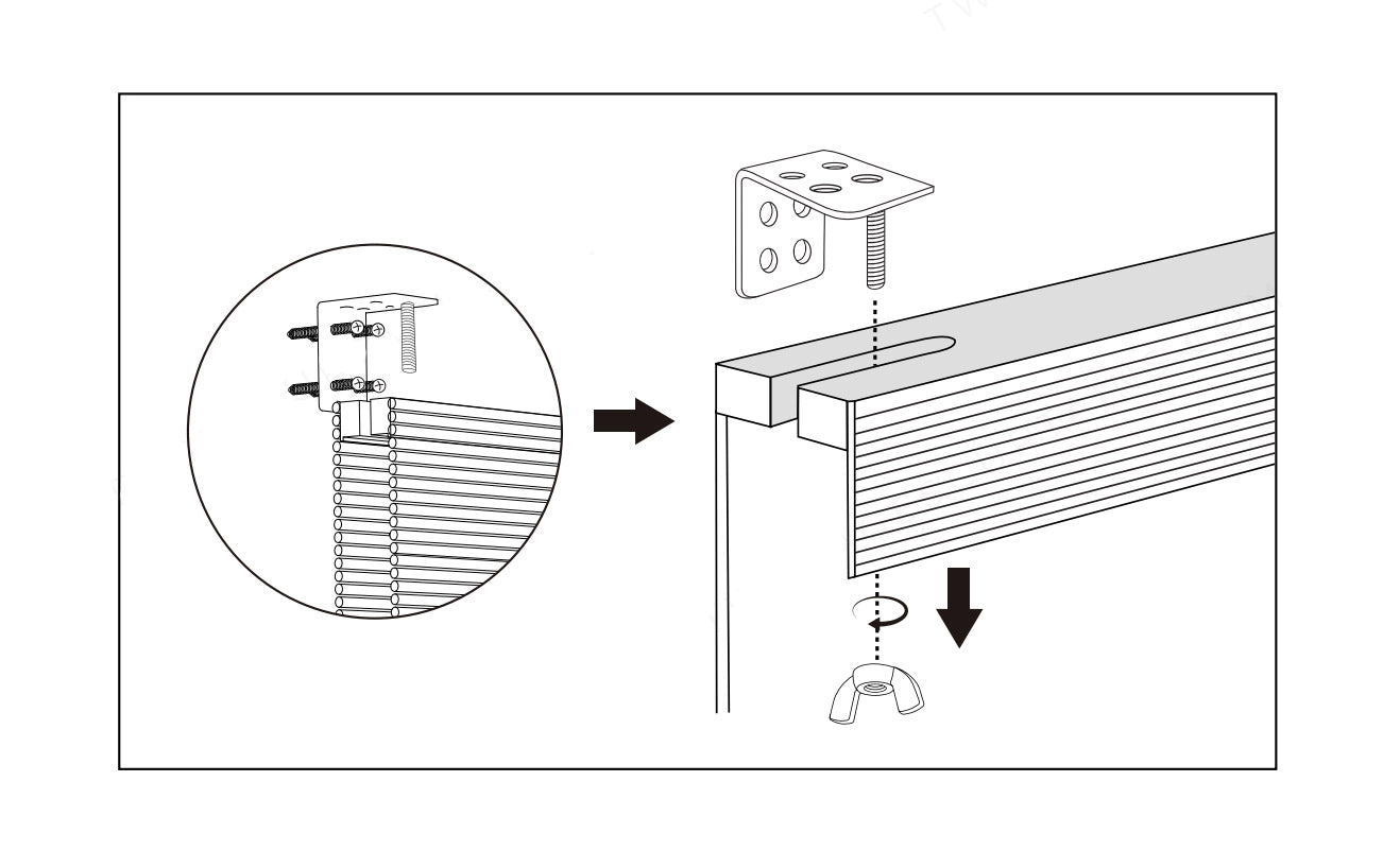 shade removal wing nuts