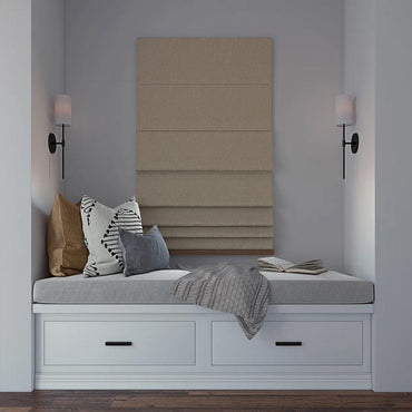 Zero Sunlight Pleated 100% Blackout Cordless Roman Shade