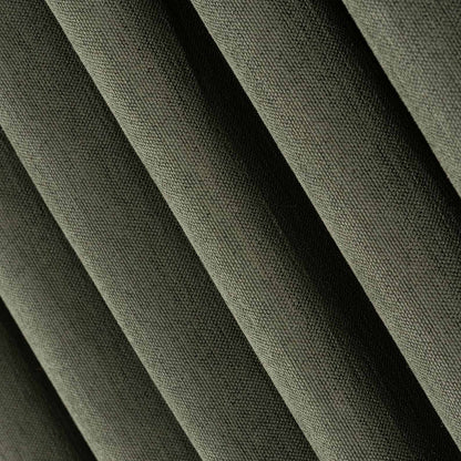 Emerald Green Extra Wide Custom 100% Blackout Linen Curtains