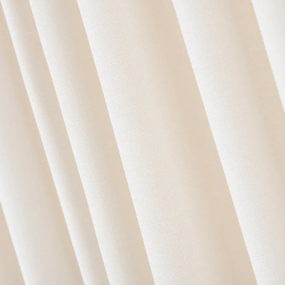 Extra Wide 100% Blackout Triple Pinch Pleated Linen Curtains