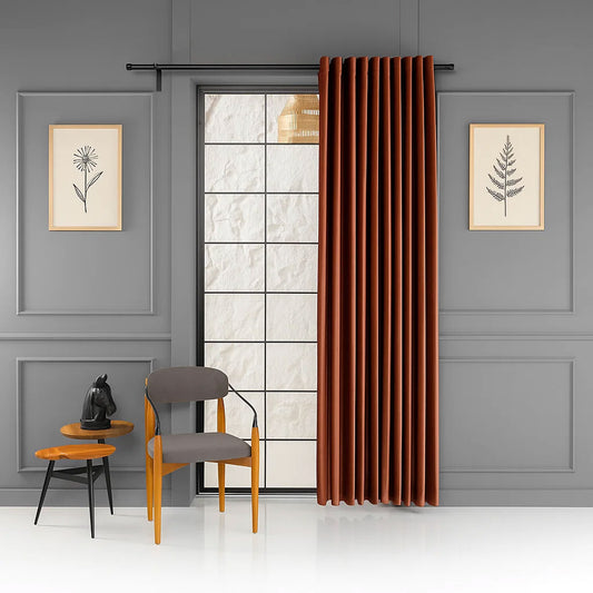 Extra Wide Velvet 100% Blackout Curtains For Living Room and Bedroom