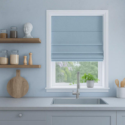 Linen 100% Blackout Cordless Roman Shade