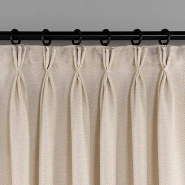 Luxury Extra Wide Linen Curtains – Pinch Pleated & 100% Blackout