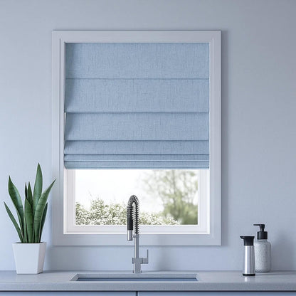 Pleated Curtain 100% Blackout Cordless Roman Shade