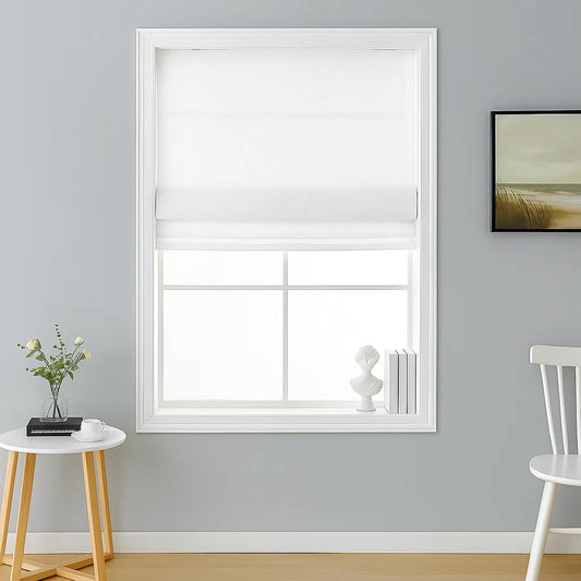 Pleated Custom 100% Blackout Cordless Roman Shade