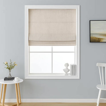Pleated Custom 100% Blackout Cordless Roman Shade
