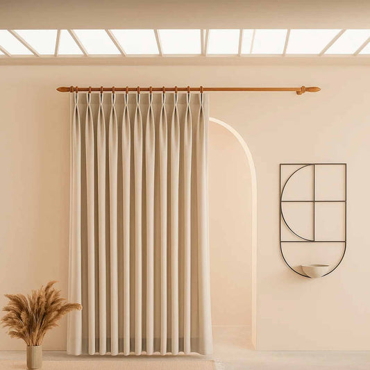 Pleated Double Pinch Pleated Linen Curtains