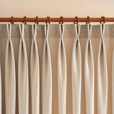Pleated Double Pinch Pleated Linen Curtains
