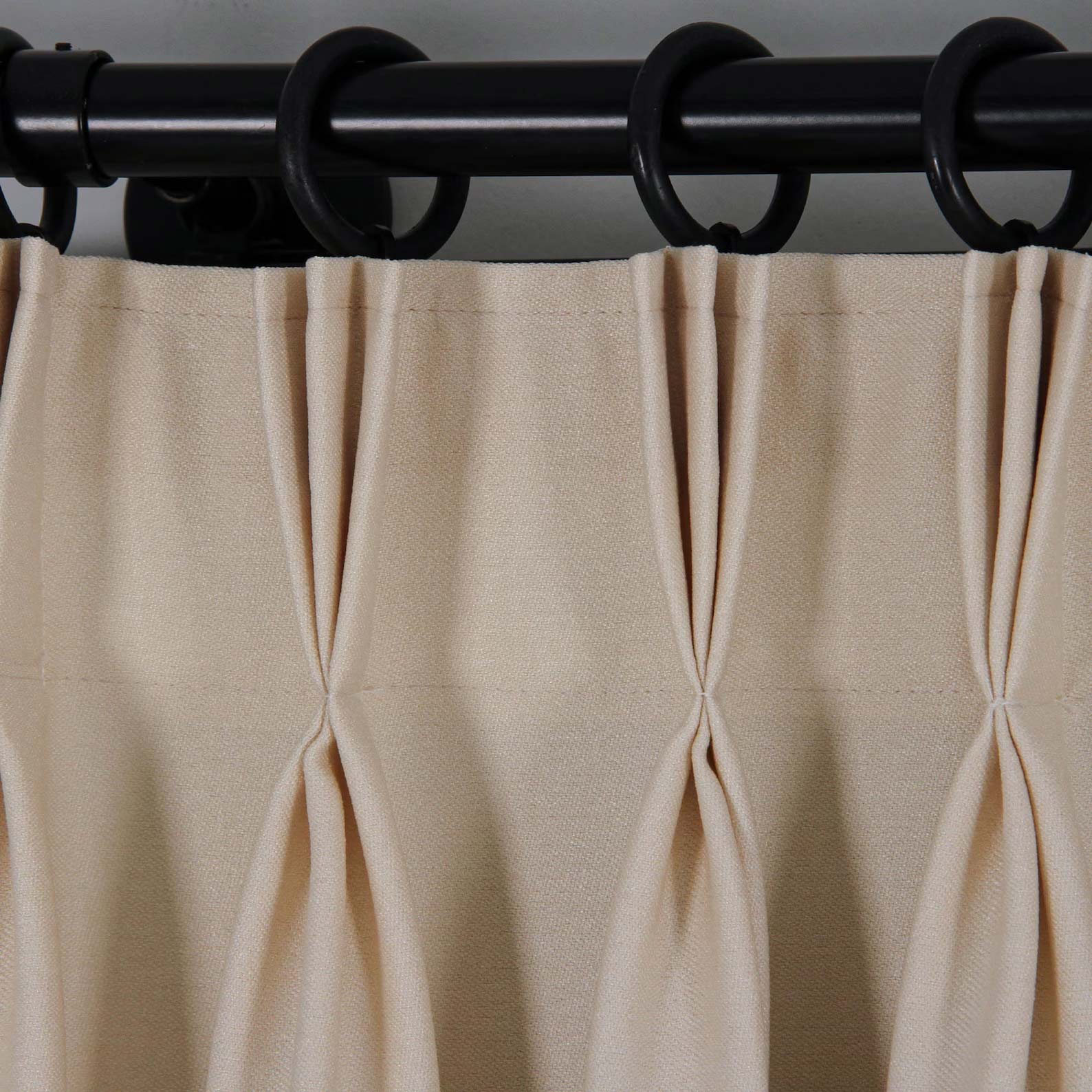 Pleated Extra Wide Triple Pinch Pleat Linen Curtains For Living Room