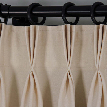 Pleated Extra Wide Triple Pinch Pleat Linen Curtains For Living Room
