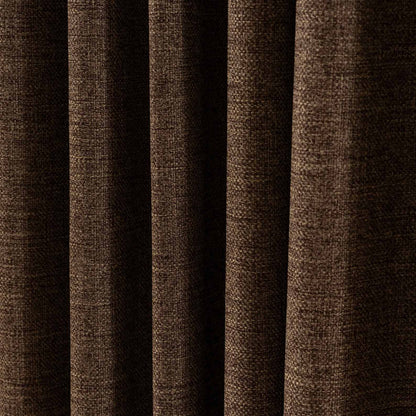 Pleated Linen Custom Size Curtains Maroon