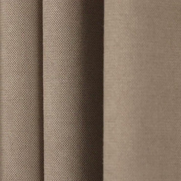 100% Blackout Triple-Pinch Pleated Linen  Curtains Mp4