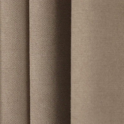 100% Blackout Triple-Pinch Pleated Linen  Curtains Mp4