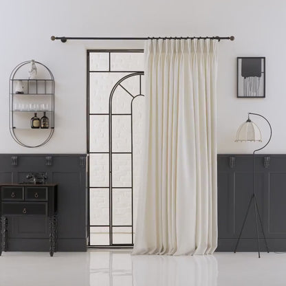 Pinch Pleat Custom 100% Blackout Linen Curtains